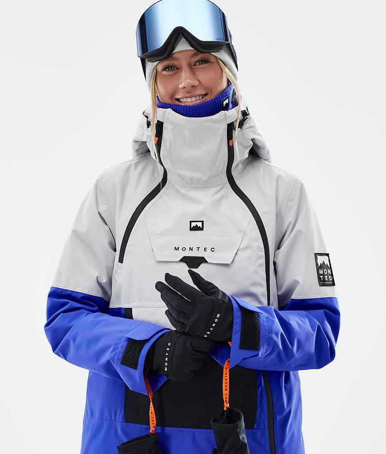 Doom W Ski Jacket Women Light Grey/Black/Cobalt Blue, Image 2 of 11