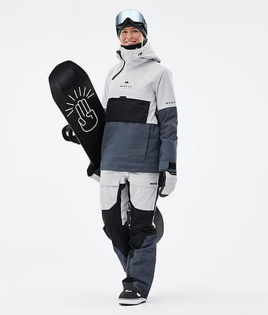 Dune W Snowboard Outfit Dame Light Grey/Black/Metal Blue