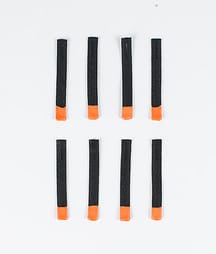 Utilities 8pc Rips Tape Zip Puller Vervangingsonderdeel Black/Orange Tip
