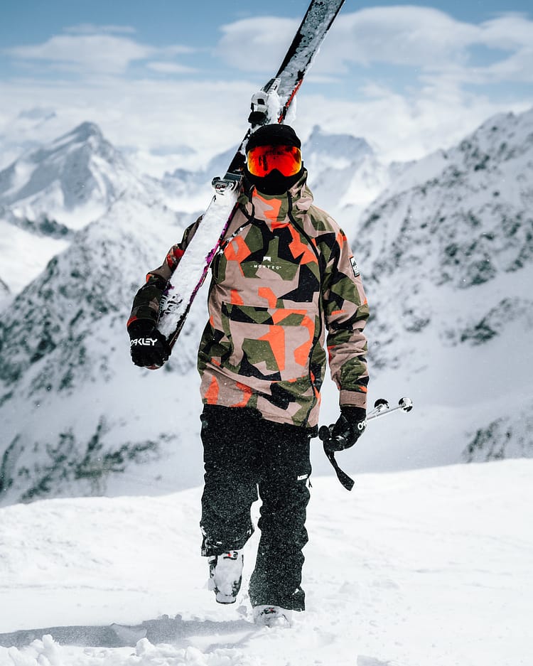 Doom 2019 Kurtka Narciarska Mężczyźni Orange Green Camo, Zdjęcie 2 z 16