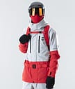 Fawk 2020 Ski Jacket Men Light Grey/Red