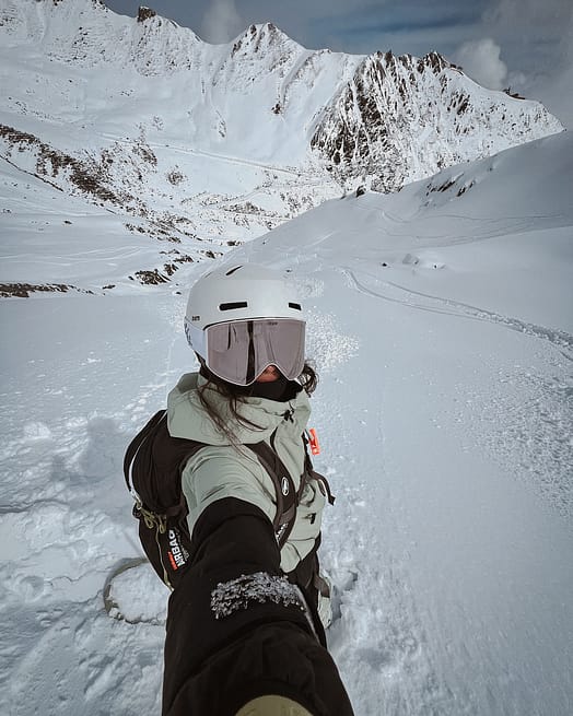 Kunde @kamila_novak in Dune W Skijacke Damen Soft Green/Black