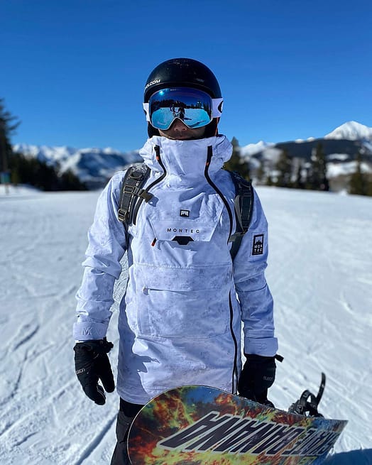 Zákazník @kev_baghaie v Doom 2021 Bunda na Snowboard Pánské White Tiedye