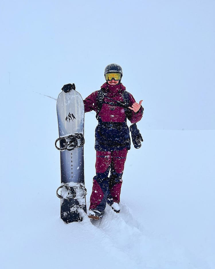 Klient @venturethewild w Moss 21 Spodnie Snowboardowe Mężczyźni Burgundy/Black