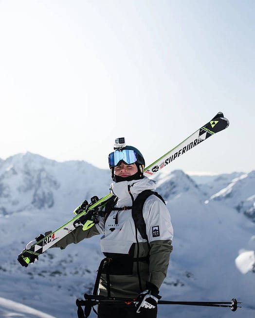 Customer @michal.duda in Doom Ski Jacket Men Light Grey/Black/Greenish