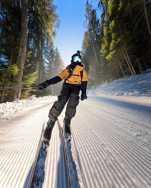 Customer @david_rauchenberger in Dune Ski Jacket Men Gold/Black