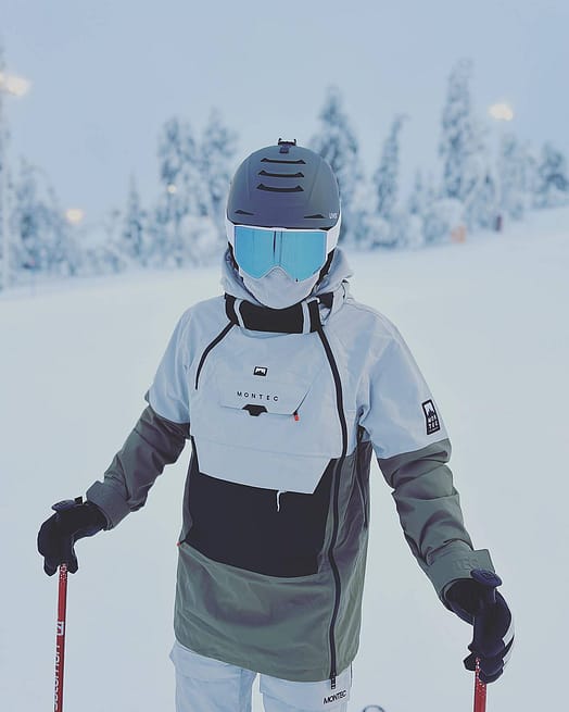 Customer @davejnr01 in Doom Ski Jacket Men Light Grey/Black/Greenish