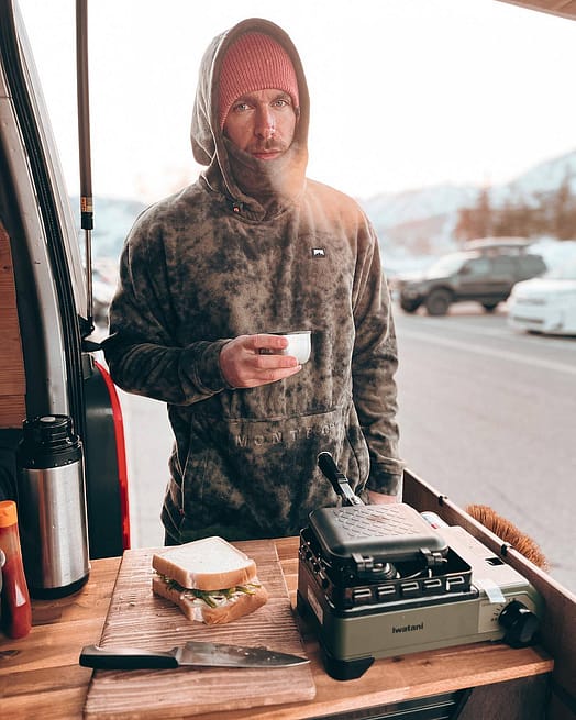 Klient @mountain_swell w Delta 21 Bluza Polarowa Mężczyźni Olive Green Tiedye