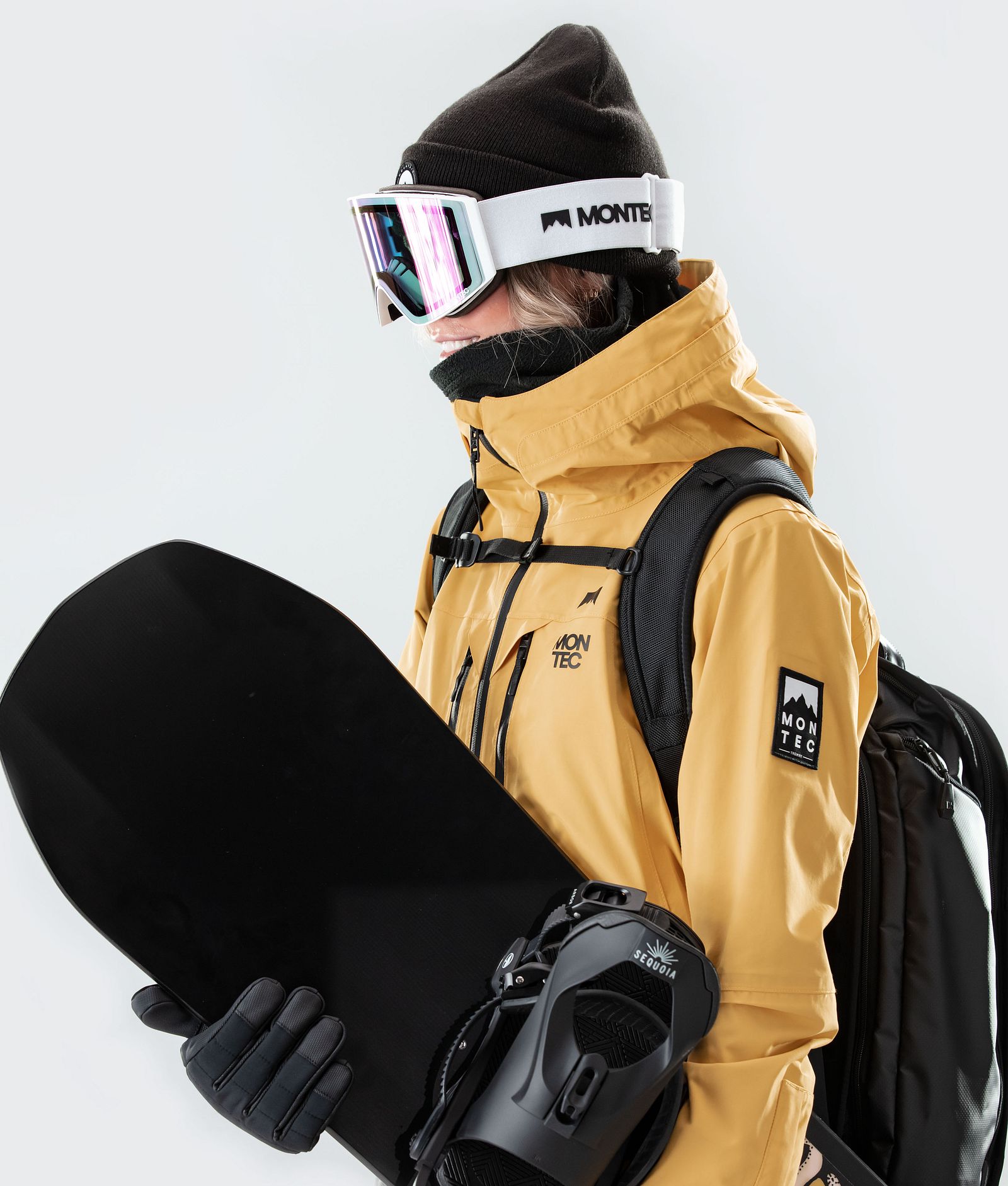 Moss W 2020 Veste Snowboard Femme Yellow/Black Renewed, Image 3 sur 9
