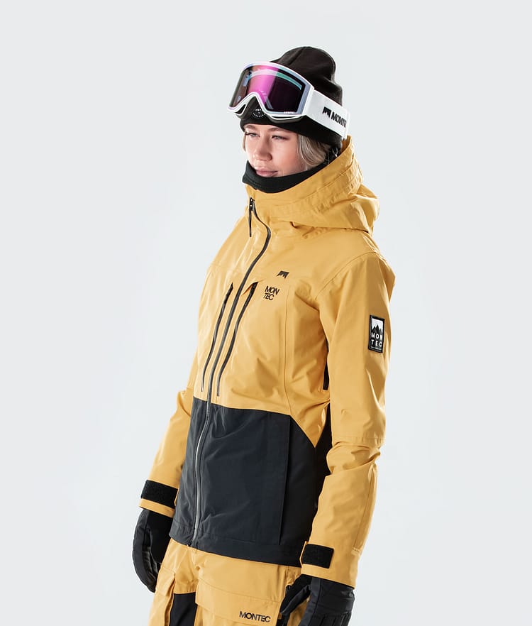 Moss W 2020 Veste Snowboard Femme Yellow/Black Renewed, Image 4 sur 9
