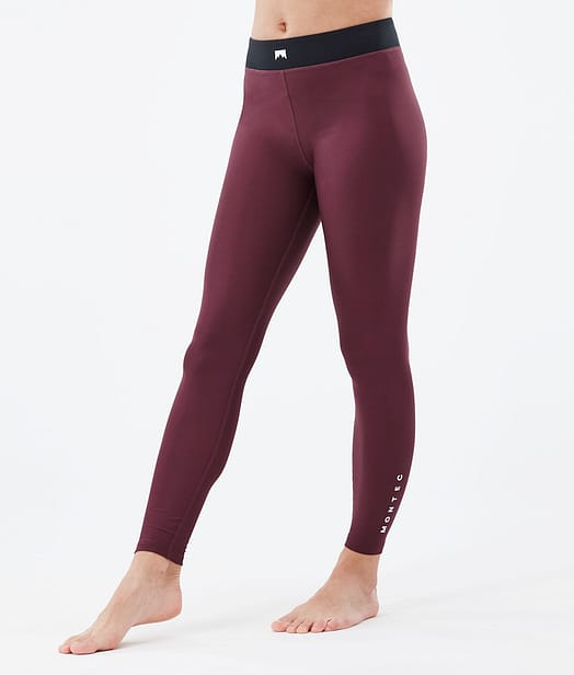 Zulu W Legginsy Termoaktywne Kobiety Burgundy