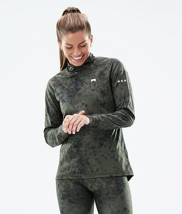 Zulu W Camiseta Térmica Mujer Olive Green Tiedye