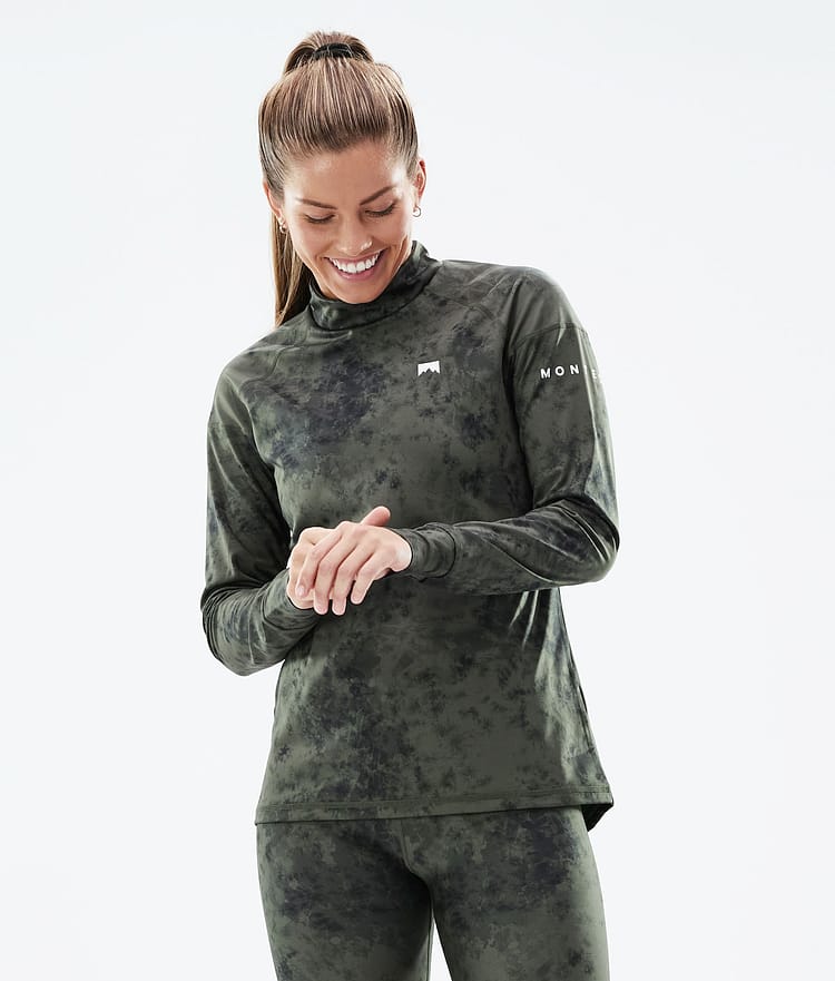 Zulu W Top Termiczny Kobiety Olive Green Tiedye, Zdjęcie 1 z 6