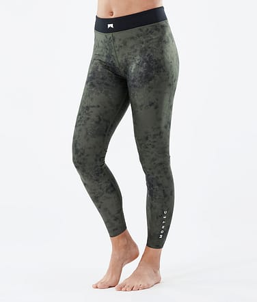 Zulu W Pantalón Térmico Mujer Olive Green Tiedye