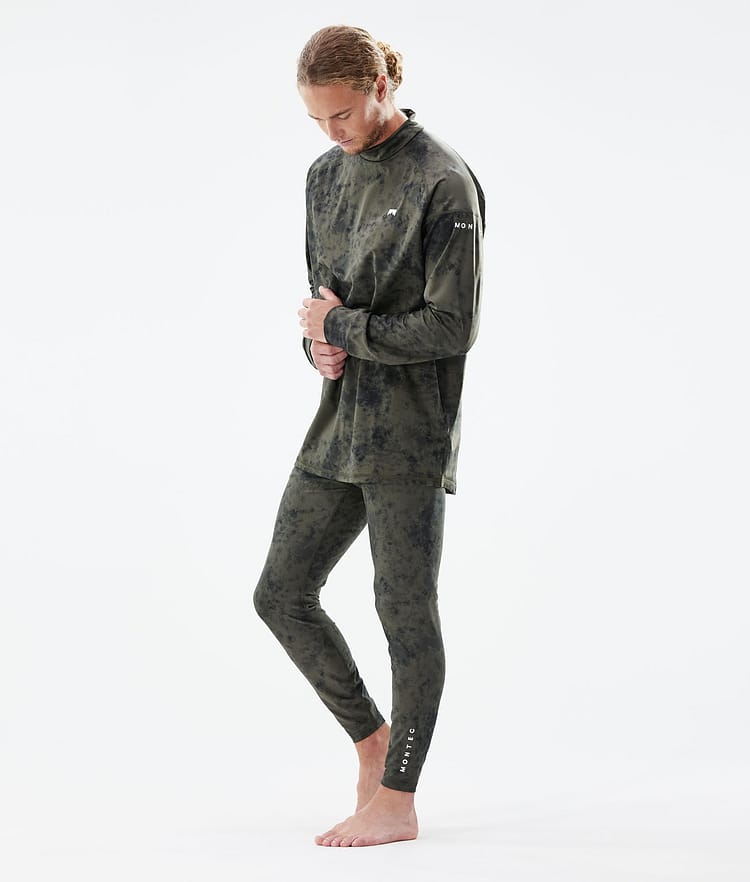 Zulu Termokalhoty Pánské Olive Green Tiedye, Obrázek 3 z 7