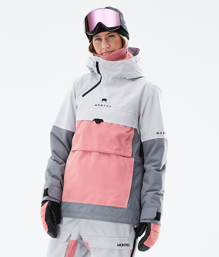 Dune W 2021 Veste de Ski Femme Light Grey/Pink/Light Pearl