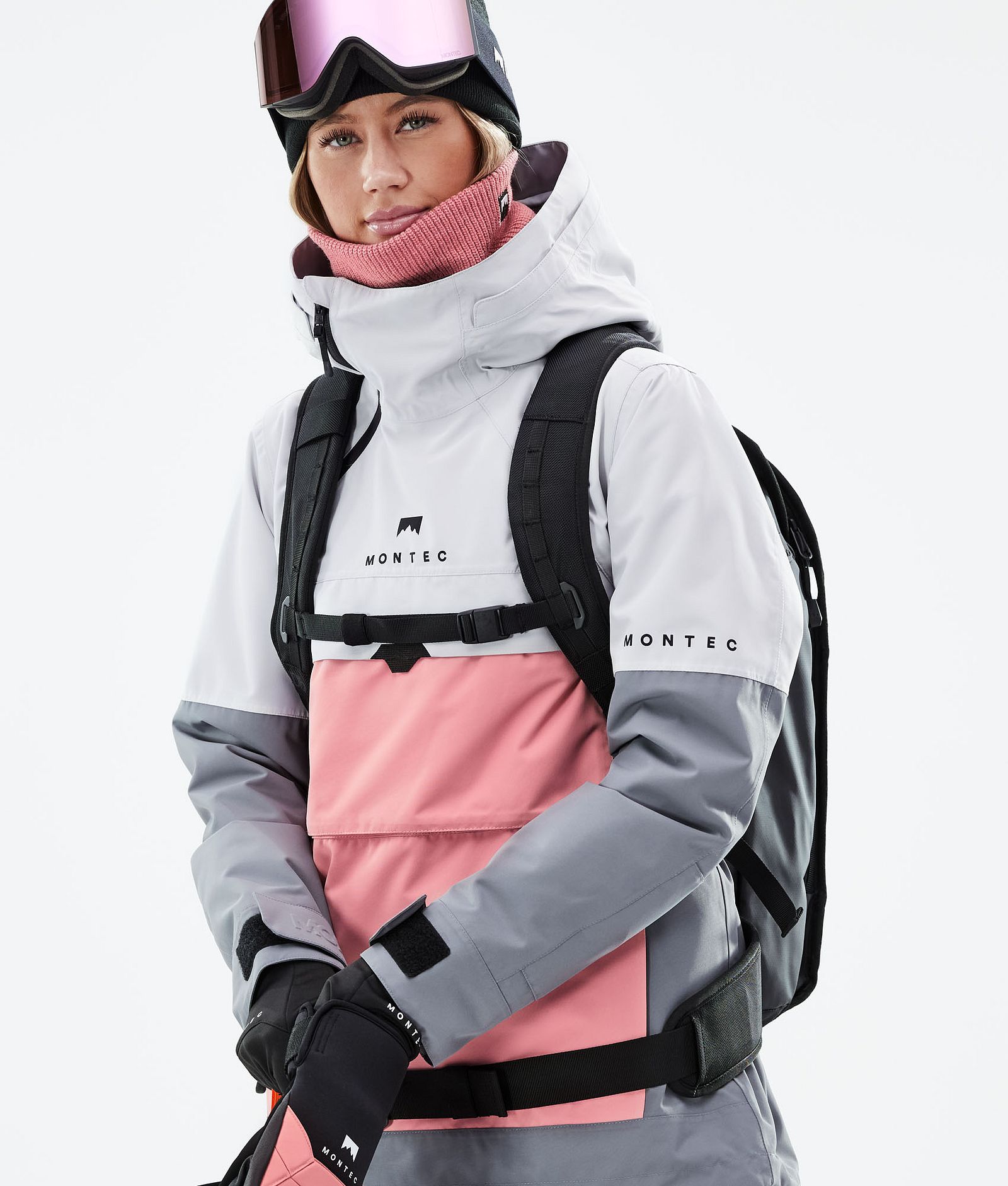 Dune W 2021 Chaqueta Snowboard Mujer Light Grey/Pink/Light Pearl, Imagen 2 de 8