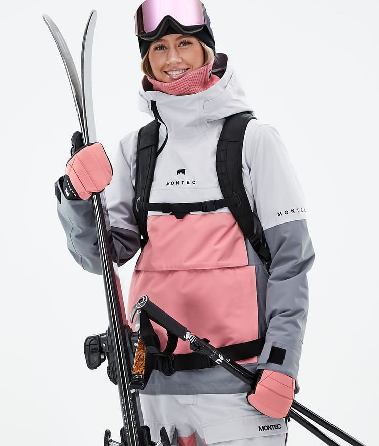 Dune W 21 Kurtka Narciarska Kobiety Light Grey/Pink/Light Pearl, Zdjęcie 6 z 8