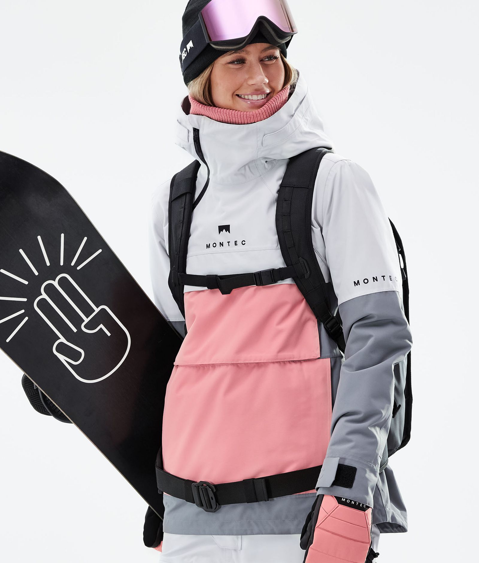 Dune W 2021 Chaqueta Snowboard Mujer Light Grey/Pink/Light Pearl, Imagen 6 de 8