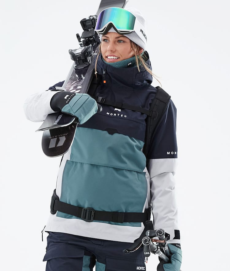 Dune W 21 Kurtka Narciarska Kobiety Marine/Atlantic/Light Grey, Zdjęcie 4 z 11