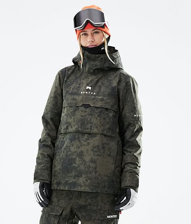 Dune W 2021 Chaqueta Snowboard Mujer Olive Green Tiedye