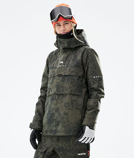 Montec Dune W 21 Kurtka Narciarska Kobiety Olive Green Tiedye