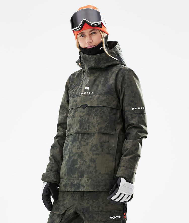 Dune W 21 Kurtka Narciarska Kobiety Olive Green Tiedye, Zdjęcie 1 z 11