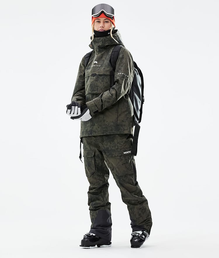 Dune W 21 Kurtka Narciarska Kobiety Olive Green Tiedye, Zdjęcie 5 z 11