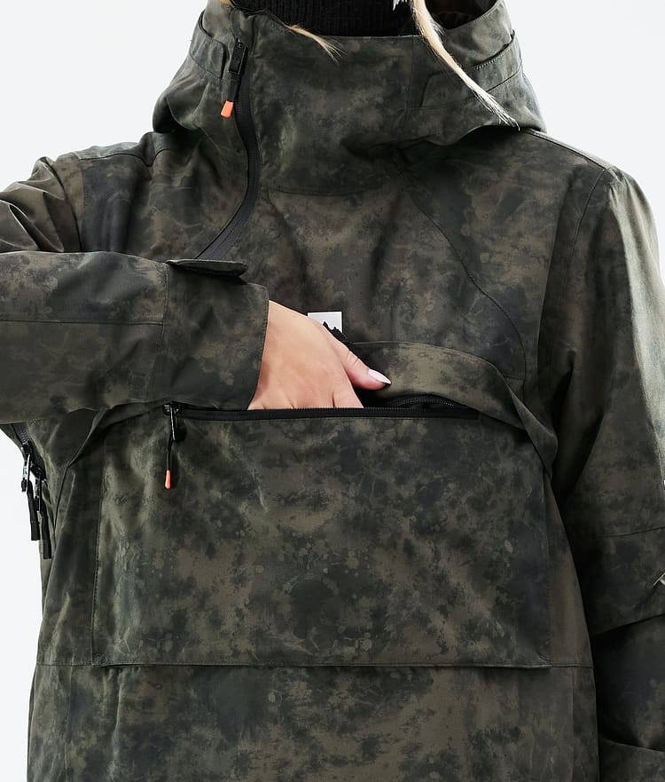 Dune W 21 Kurtka Narciarska Kobiety Olive Green Tiedye, Zdjęcie 11 z 11