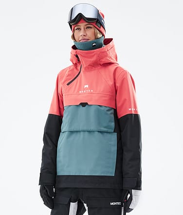 Dune W 2021 Chaqueta Snowboard Mujer Coral/Atlantic/Black