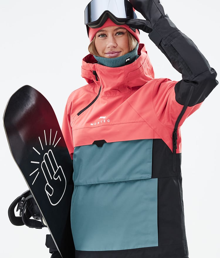 Dune W 21 Chaqueta Snowboard Mujer Coral/Atlantic/Black, Imagen 2 de 9