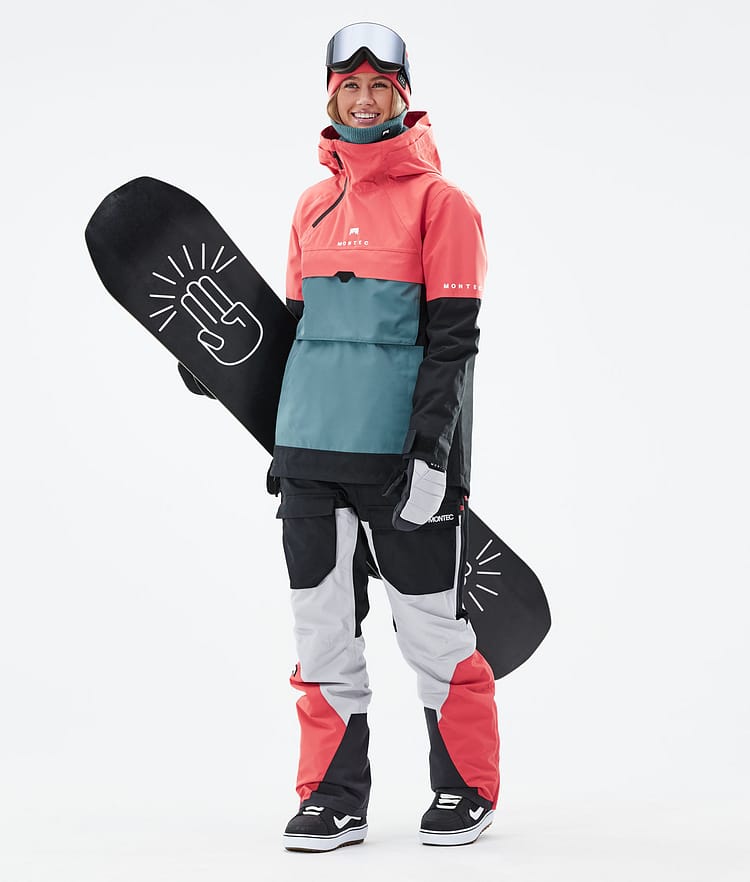 Dune W 21 Chaqueta Snowboard Mujer Coral/Atlantic/Black, Imagen 3 de 9