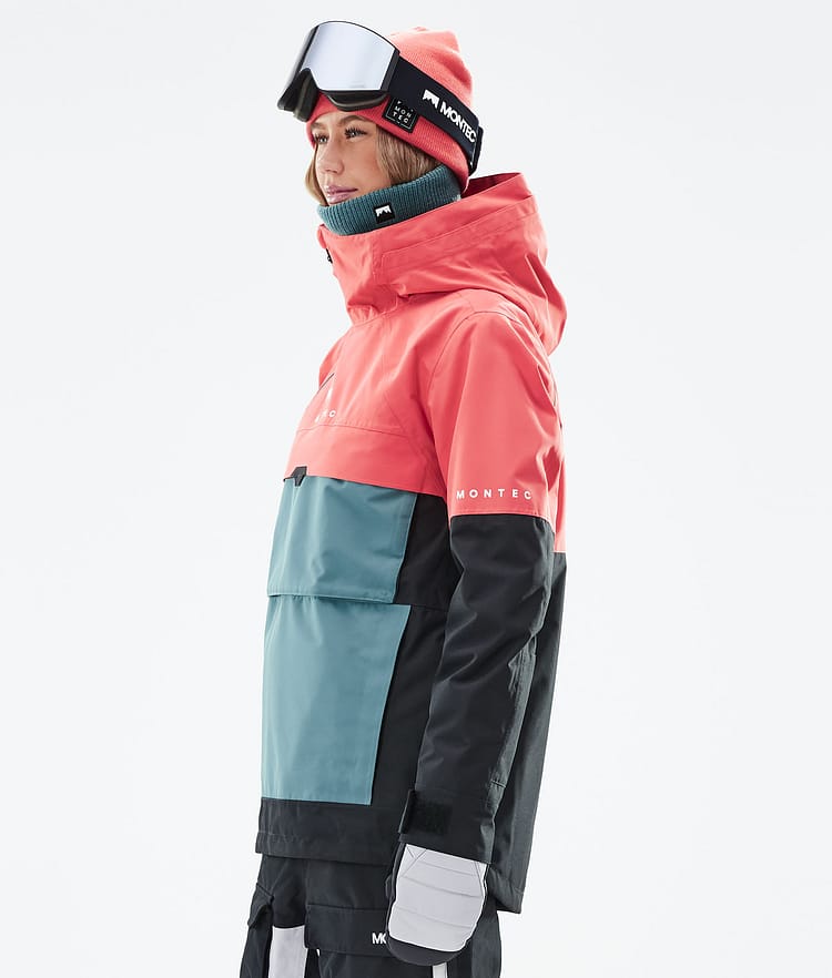 Dune W 21 Chaqueta Snowboard Mujer Coral/Atlantic/Black, Imagen 6 de 9