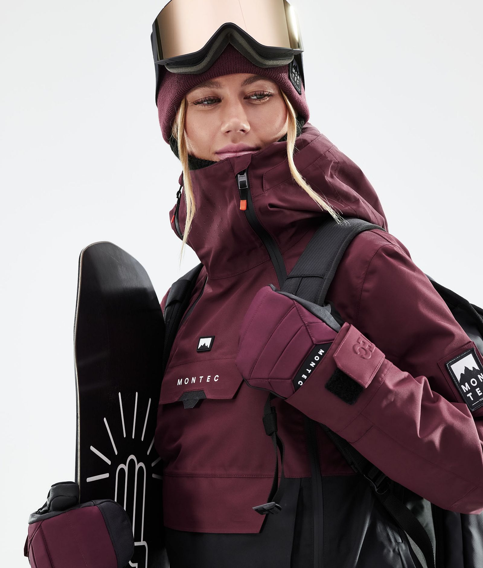 Doom W 2021 Kurtka Snowboardowa Kobiety Burgundy/Black, Zdjęcie 3 z 12