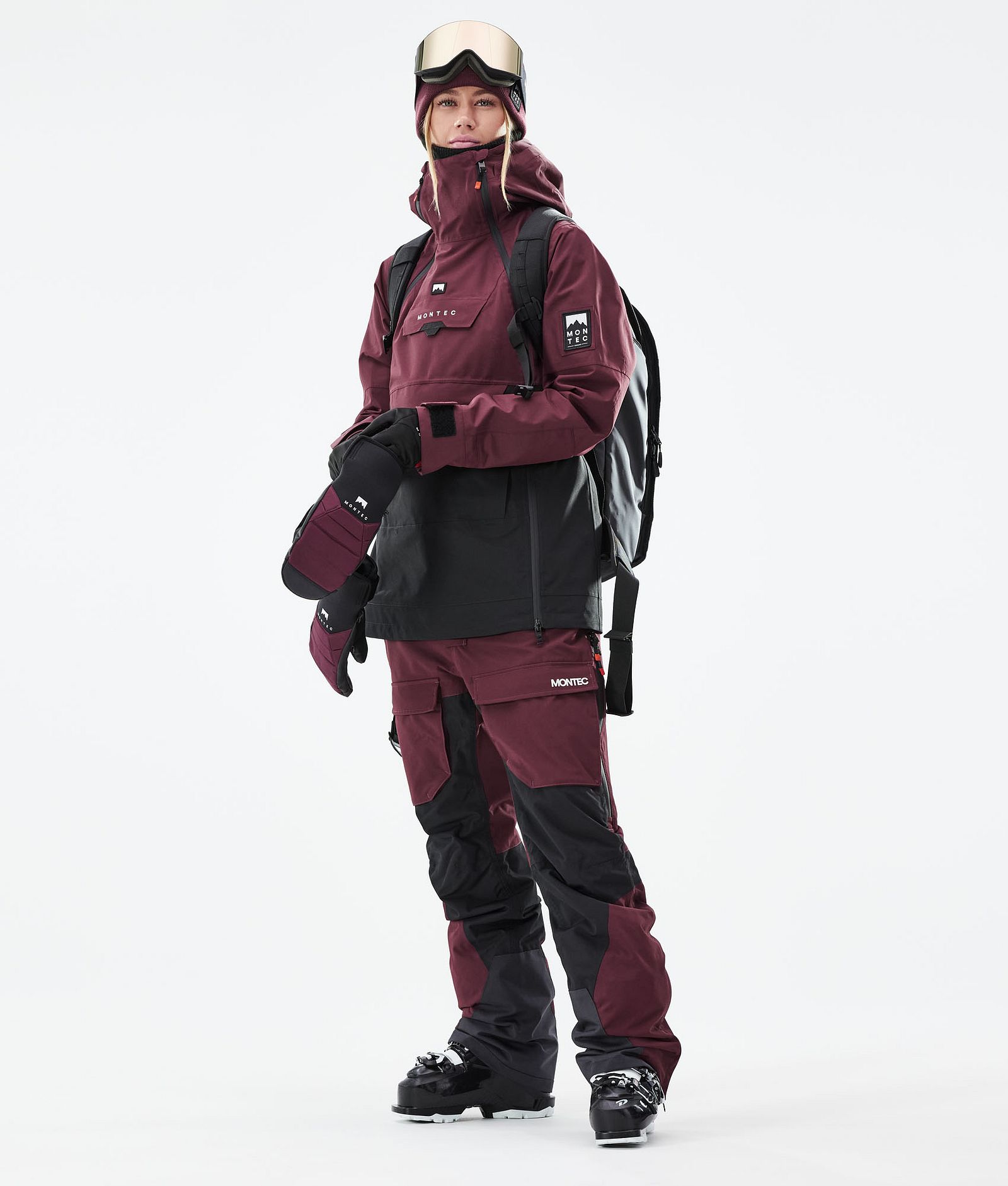 Doom W 2021 Lyžařská Bunda Dámské Burgundy/Black, Obrázek 4 z 12