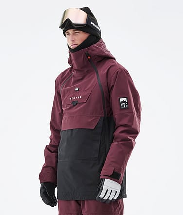 Doom 2021 Bunda na Snowboard Pánské Burgundy/Black