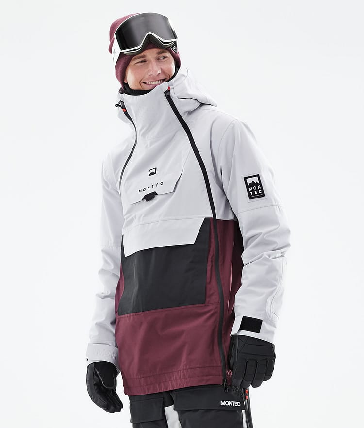 Doom 21 Bunda na Snowboard Pánské Light Grey/Black/Burgundy, Obrázek 1 z 11