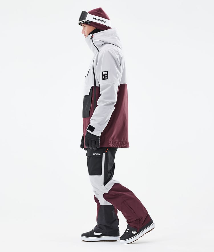 Doom 2021 Chaqueta Snowboard Hombre Light Grey/Black/Burgundy, Imagen 5 de 11