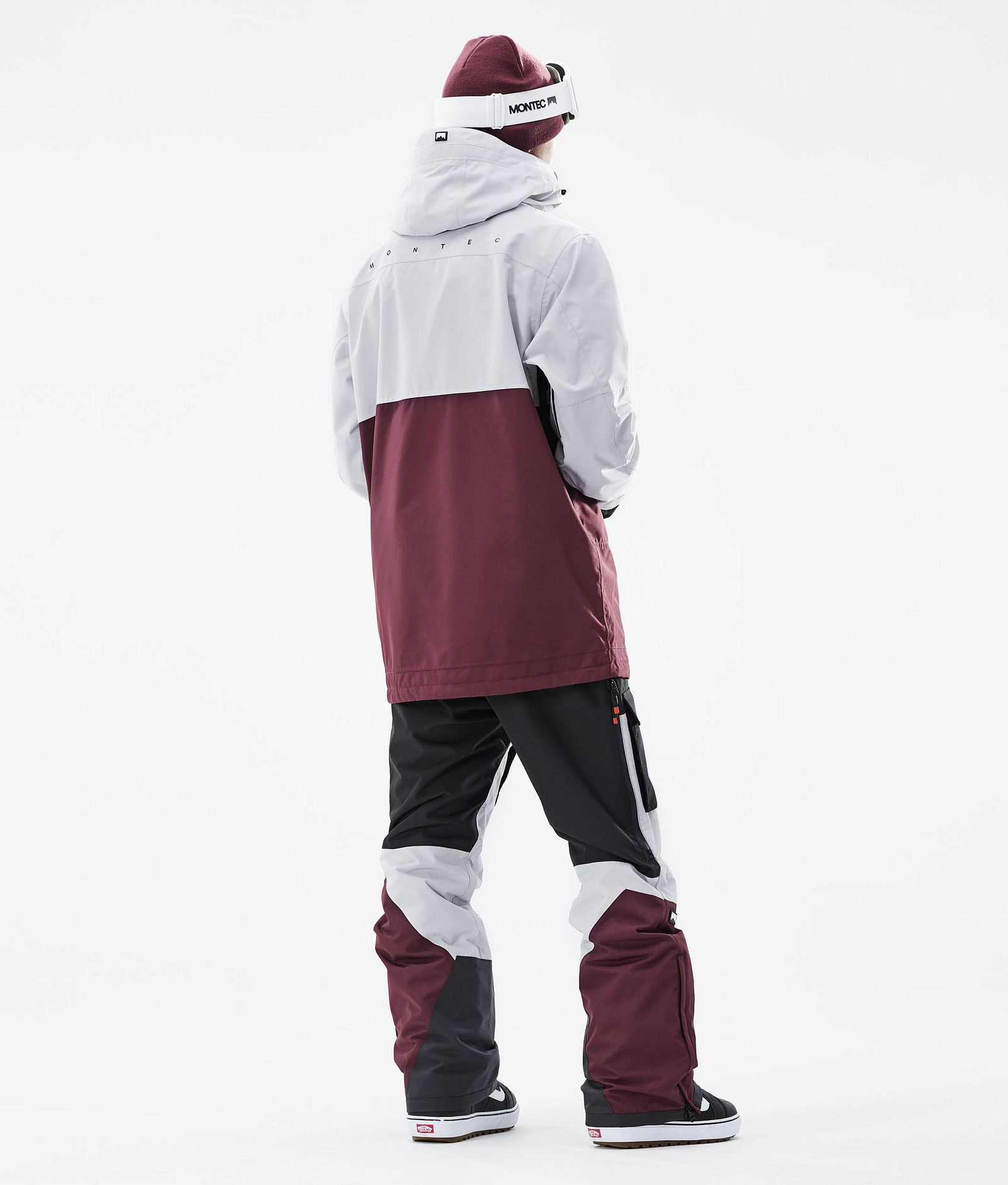 Doom 2021 Kurtka Snowboardowa Mężczyźni Light Grey/Black/Burgundy, Zdjęcie 6 z 11