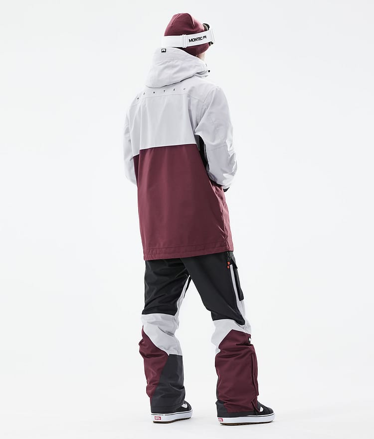 Doom 21 Bunda na Snowboard Pánské Light Grey/Black/Burgundy, Obrázek 6 z 11