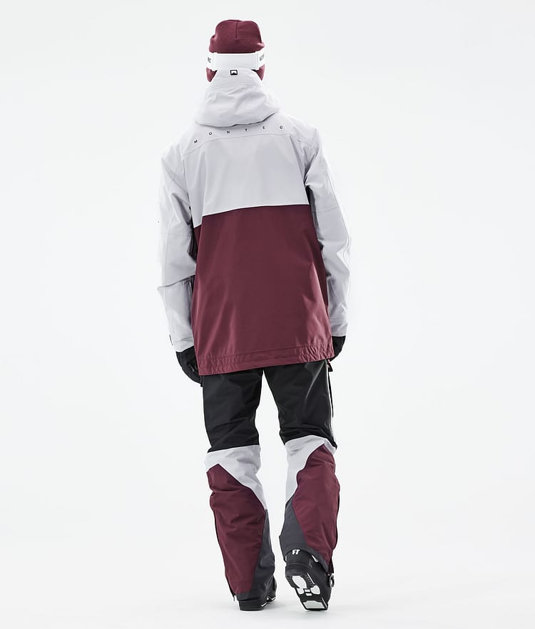 Doom 2021 Lyžařská Bunda Pánské Light Grey/Black/Burgundy, Obrázek 6 z 11