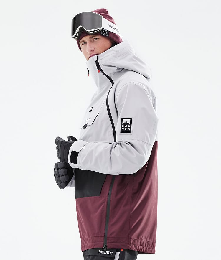 Doom 21 Bunda na Snowboard Pánské Light Grey/Black/Burgundy, Obrázek 7 z 11