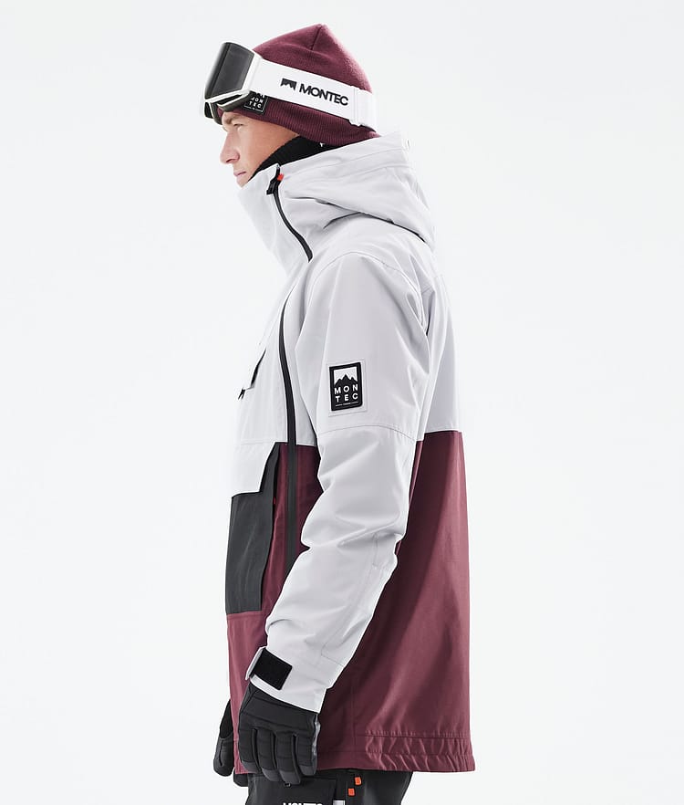 Doom 2021 Lyžařská Bunda Pánské Light Grey/Black/Burgundy, Obrázek 7 z 11