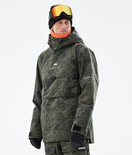 Dune 2021 Kurtka Snowboardowa Mężczyźni Olive Green Tiedye