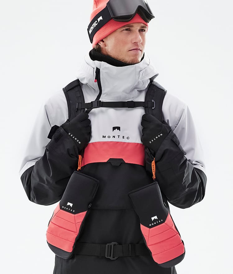 Dune 21 Kurtka Snowboardowa Mężczyźni Light Grey/Coral/Black, Zdjęcie 2 z 10
