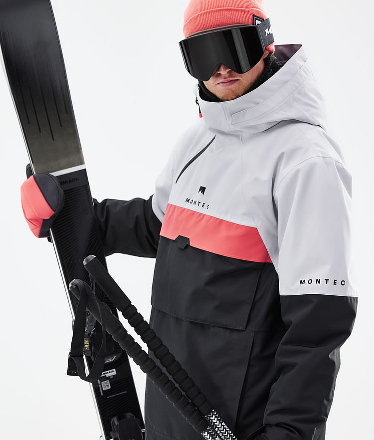 Dune 2021 Lyžařská Bunda Pánské Light Grey/Coral/Black, Obrázek 3 z 10