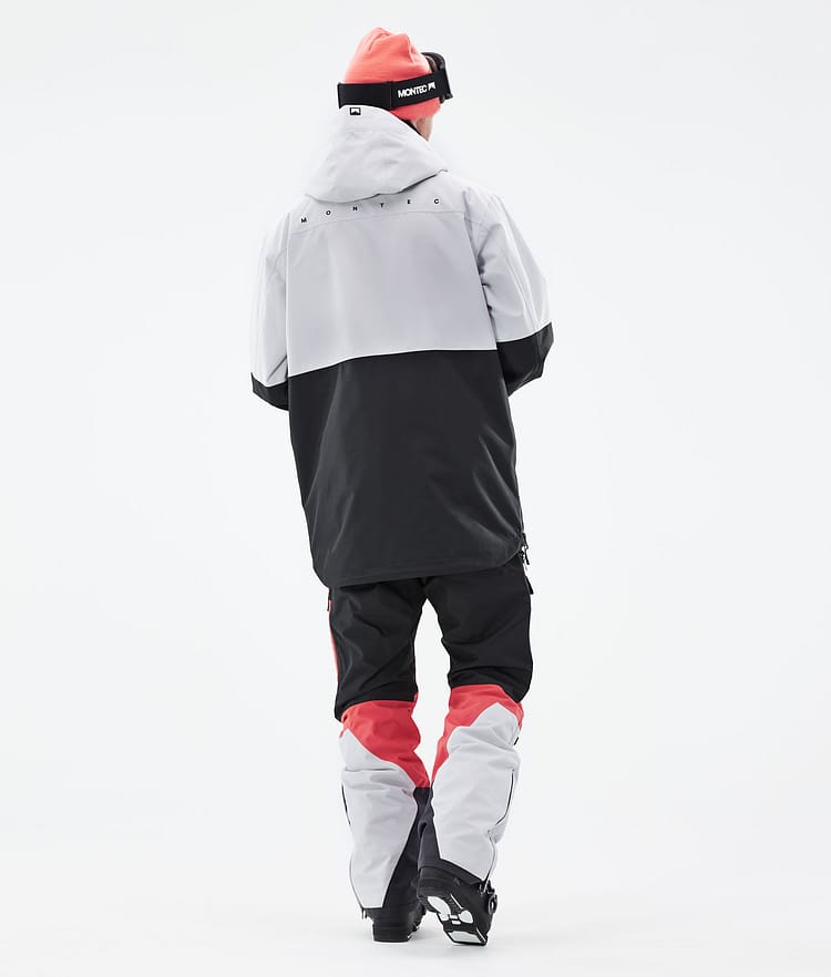 Dune 2021 Lyžařská Bunda Pánské Light Grey/Coral/Black, Obrázek 6 z 10