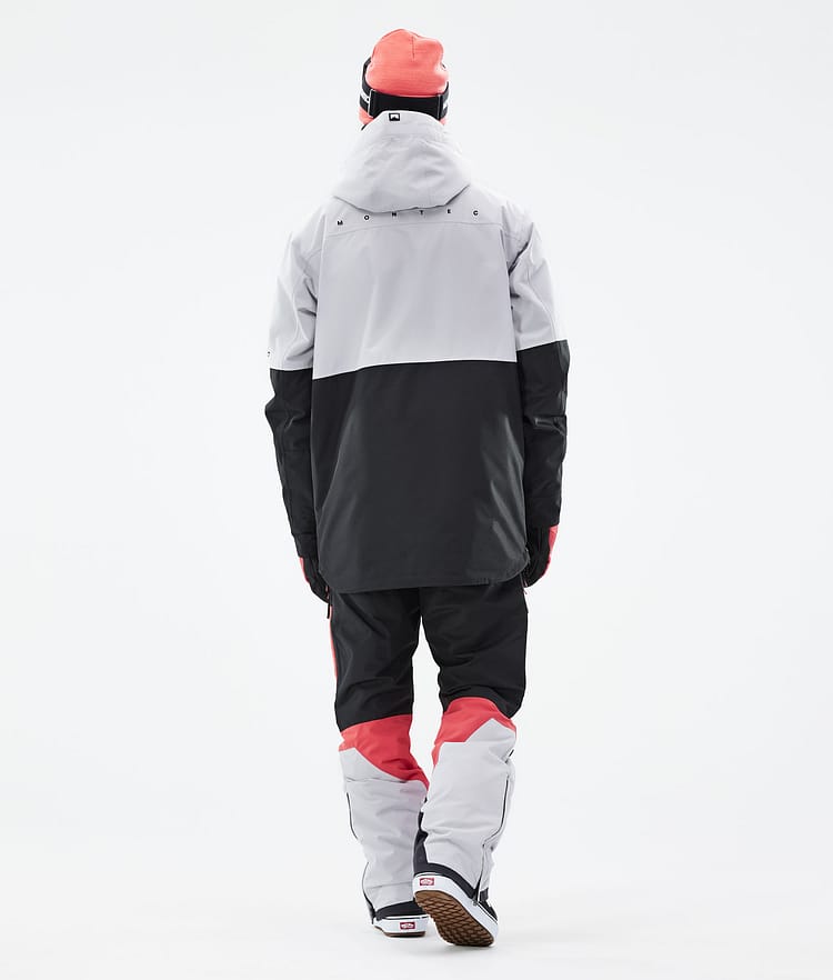 Dune 21 Kurtka Snowboardowa Mężczyźni Light Grey/Coral/Black, Zdjęcie 6 z 10