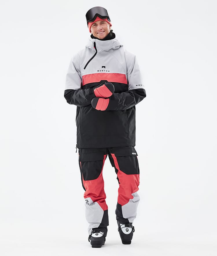 Dune 2021 Lyžařská Bunda Pánské Light Grey/Coral/Black, Obrázek 7 z 10