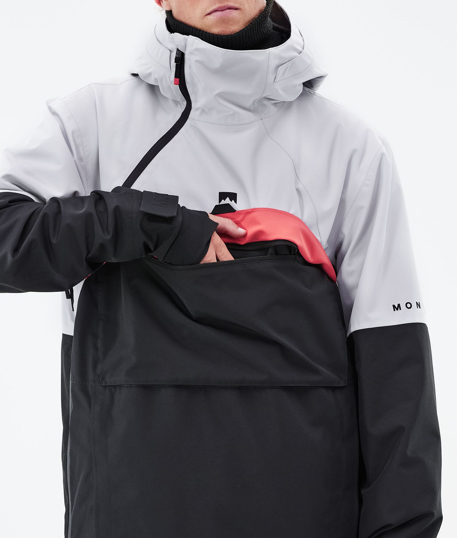 Dune 2021 Lyžařská Bunda Pánské Light Grey/Coral/Black, Obrázek 10 z 10